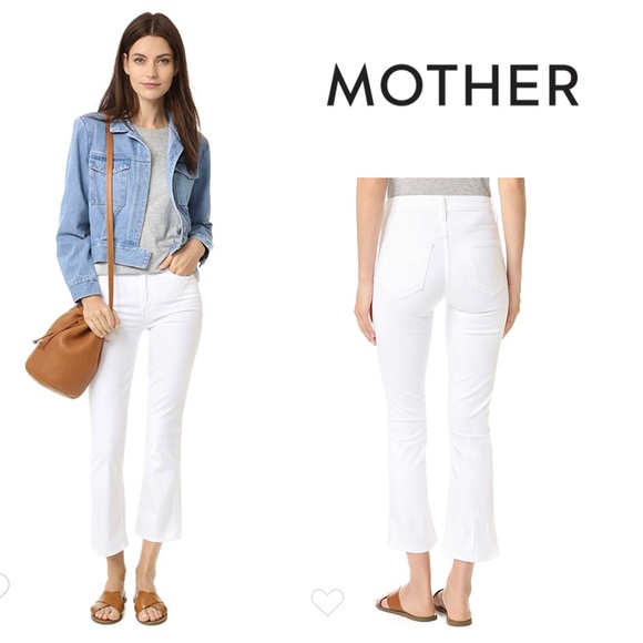 MOTHER Denim - MOTHER The Insider Crop White Jeans